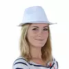 Biały kapelusz gangstera dla dorosłych