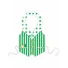 Fartuch plastikowy zielony Leprechaun na dzień św. Patryka