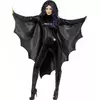 Czarna peleryna Batwing damska