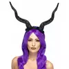 Halloweenowa opaska demona z dużymi rogami