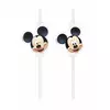 4 plastikowe słomki z medalionem Mickey™