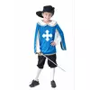 Kostium niebieski muszkieter dla chłopca, Rozmiar: 4-6 lat (110-120 cm)