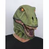 Maska lateksowa zielonego dinozaura dla dorosłych