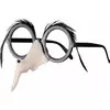 Halloweenowe okulary czarownicy z nosem i brwią
