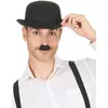 Dorosły czarny wąsy Charlie Chaplin