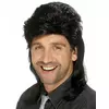 Peruka męska czarna Mullet