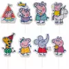 16 papierowych nakładek na tort Świnka Peppa
