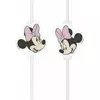4 kartonowe słomki z medalionem Minnie™ Face
