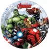 8 małych papierowych talerzyków Avengers Mighty™ 20 cm