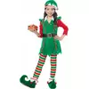 Kostium świąteczny elf deluxe dla dziewczynki, Rozmiar: 10-12 lat (148 cm)