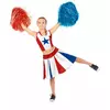 Kostium cheerleaderka gwiazda dla dziewczynki, Rozmiar: 5-7 lat (128 cm)