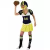 Żółty kostium futbolu amerykańskiego dla kobiet, Rozmiar: Medium