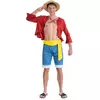 Kostium Luffy'ego One Piece™ dla dorosłych, Rozmiar: Small