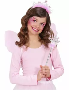 Różdżka i różowa tiara księżniczki