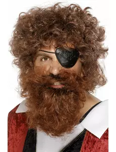 Męska brązowa broda pirata