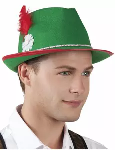 Czapka Bawarska z piórami dla dorosłych