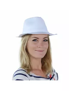 Biały kapelusz gangstera dla dorosłych