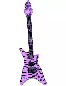 Dorosła neonowa nadmuchiwana gitara rockowa