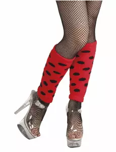 Legginsy w czerwone i czarne kropki