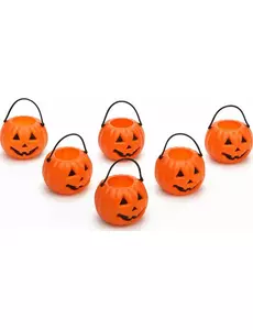 6 mini wiaderek z dyni na Halloween 6,5 x 5 cm
