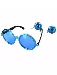 Niebieskie okulary disco dla dorosłych