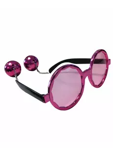 Różowe okulary disco dla dorosłych