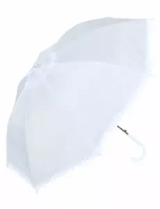 Biały parasol z imitacji koronki