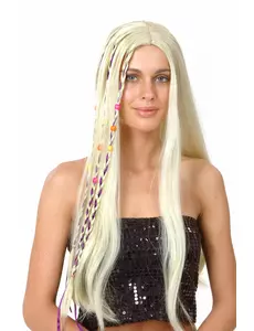 Peruka dla dorosłych blond hippie