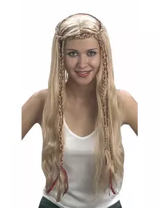 Średniowieczna blond peruka damska