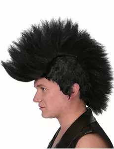 Peruka męska czarna punk