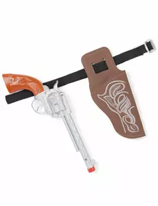 Plastikowy pistolet kowbojski dla dzieci i pasek