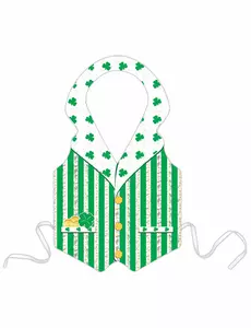 Fartuch plastikowy zielony Leprechaun na dzień św. Patryka