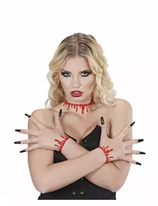 Halloweenowy krwawy naszyjnik dla dorosłych