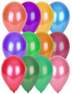100 Metaliczne wielokolorowe balony 29 cm