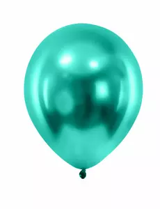 12 ciemnozielonych metalicznych balonów 28 cm