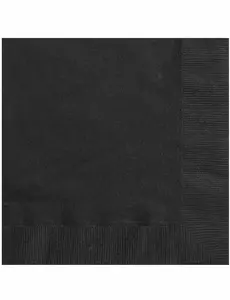20 czarnych papierowych serwetek 33 x 33 cm
