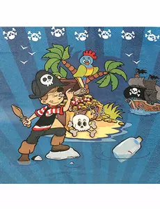 20 serwetek papierowych skarb piratów 33 x 33 cm