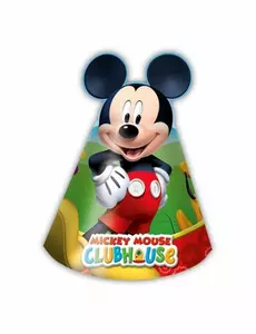 6 kartonowych czapek Mickey Mouse
