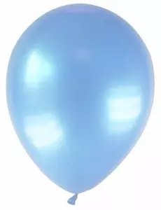 12 jasnoniebieskich balonów metalicznych 28 cm