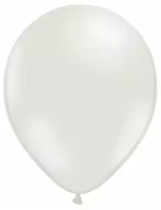 100 Metaliczne perłowe białe balony 29 cm