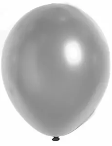 100 metalicznych srebrnych balonów 29cm