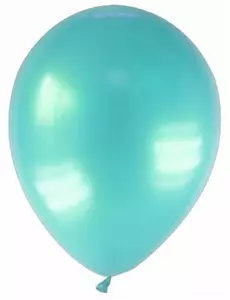 12 niebiesko-zielonych metalicznych balonów 28 cm
