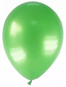 12 zielonych balonów metalicznych 28 cm