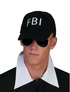 Czarna czapka FBI dla dorosłych