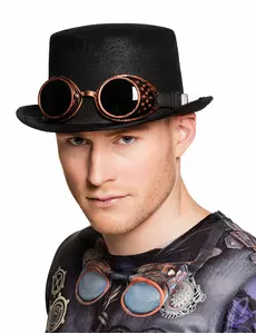 Czapka Steampunk dla dorosłych z goglami