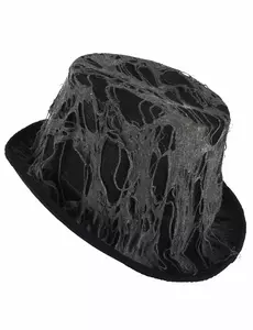 Czarny Top Hat Spiderweb dla dorosłych