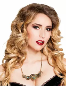 Naszyjnik Steampunk Blue Cogs dla dorosłych