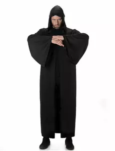 Halloweenowa męska długa peleryna z kapturem