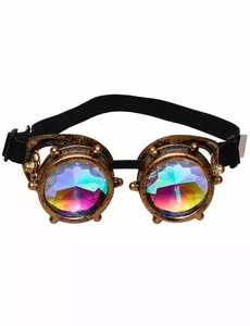 Okulary z pryzmatowymi soczewkami steampunk dla dorosłych