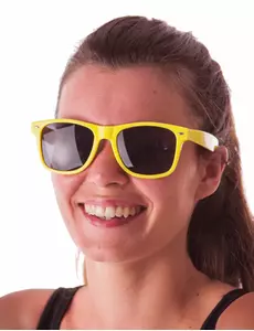 Dorosłe neonowożółte niebieskie okulary